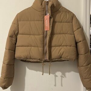 Tan Puffer Jacket